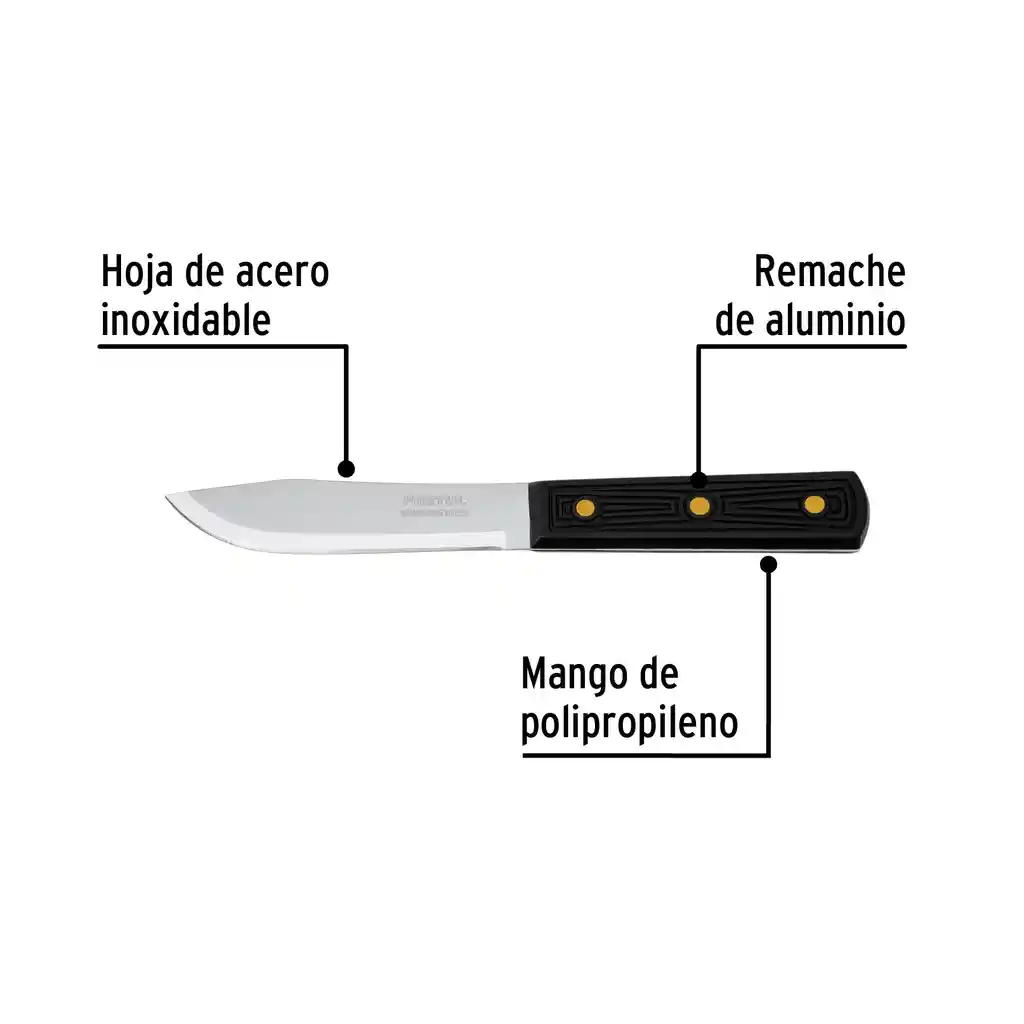 Cuchillo Cebollero 5 Mango De Polipropileno, Pretul