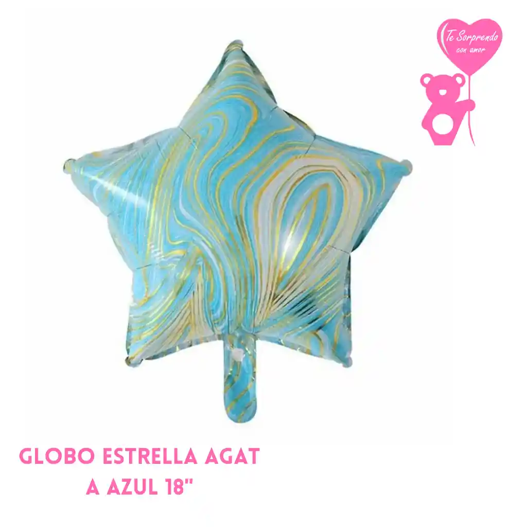 Globo Estrella Agata Azul 18"