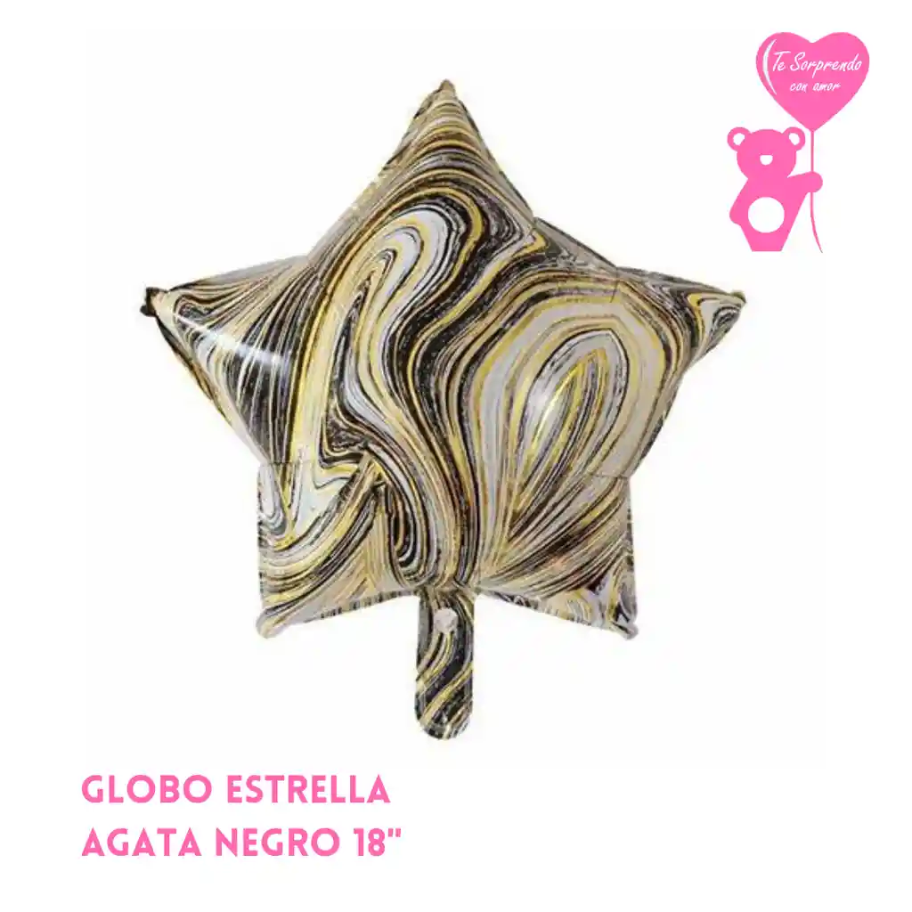 Globo Estrella Agata Negro