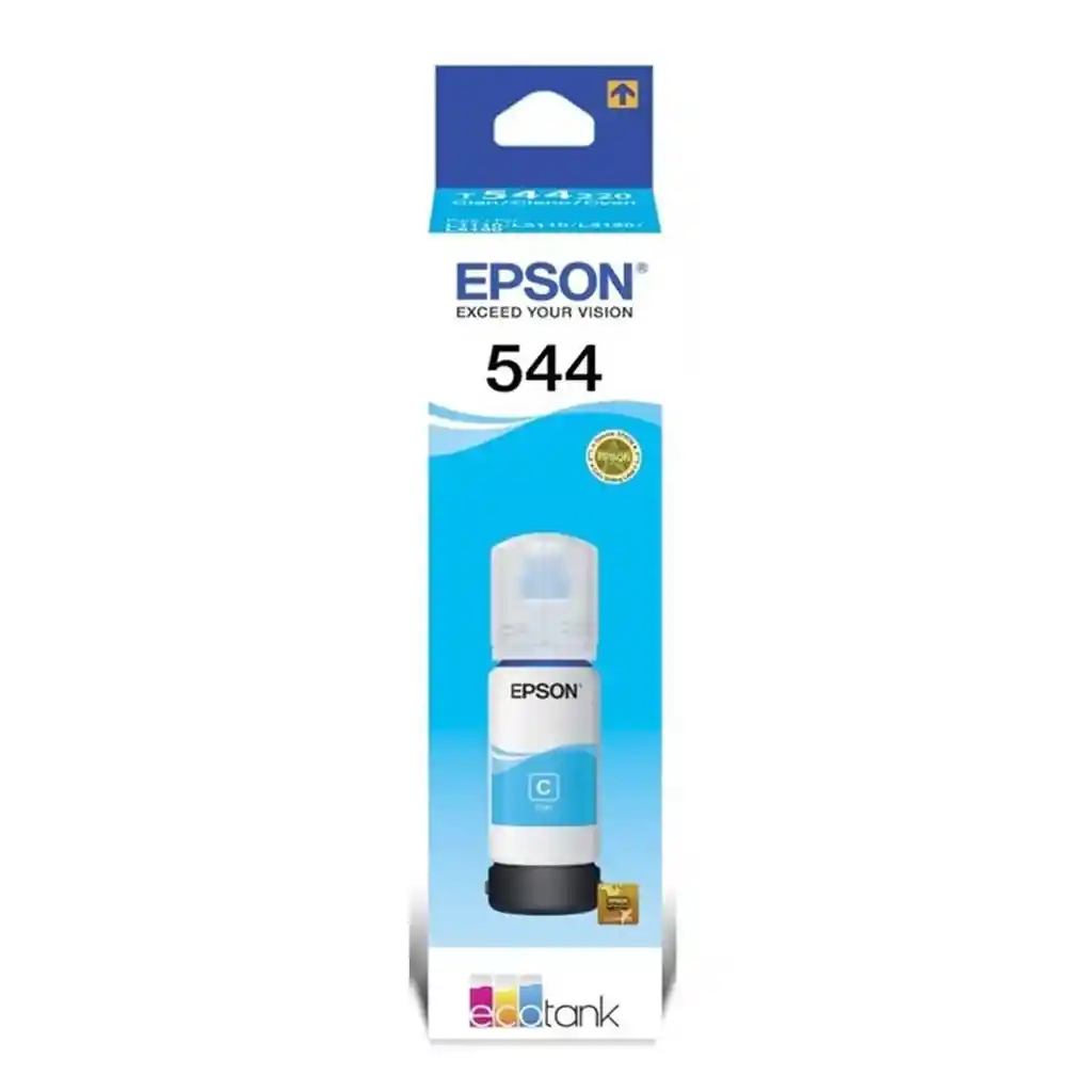 Tintas 544 Epson Para Impresora L1110 L3110 L3150 L5190 Color Cian