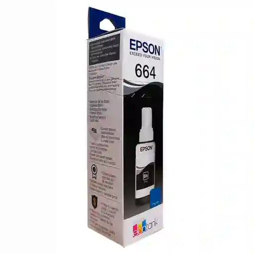 Tinta 664 Epson Para Impresoras L210 L495 L555 L355 Color Negro