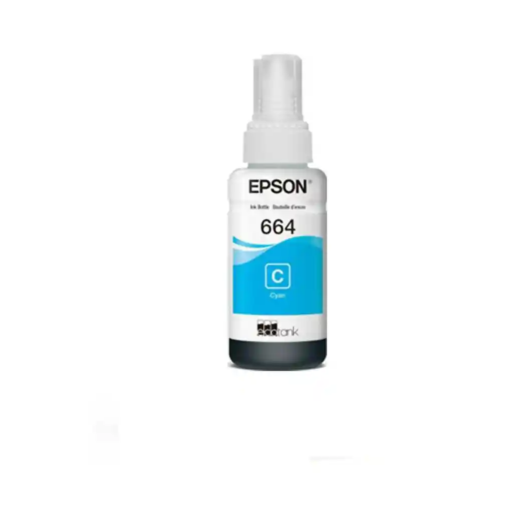 Tinta 664 Epson Para Impresora L210 L495 L555 L355 Color Cian