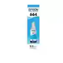 Tinta 664 Epson Para Impresora L210 L495 L555 L355 Color Cian