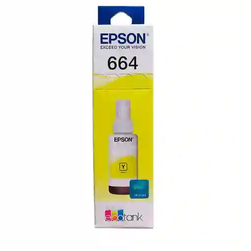 Tinta 664 Epson Para Impresora L210 L495 L555 L355 Color Amarillo