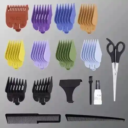 Maquina Wahl Peluquera Color Code Combo + Patillera Kit