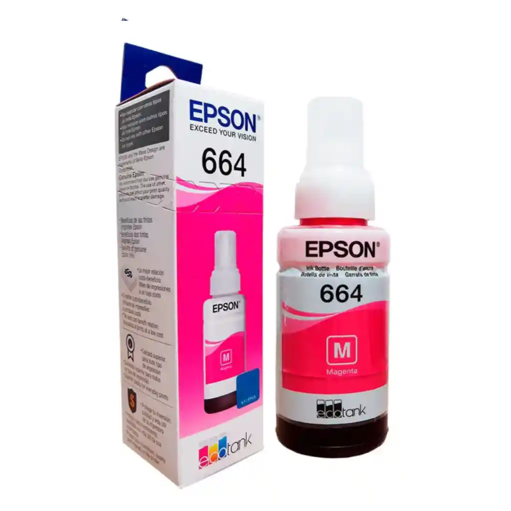 Tinta 664 Epson Para Impresora L210 L495 L555 L355 Color Magenta