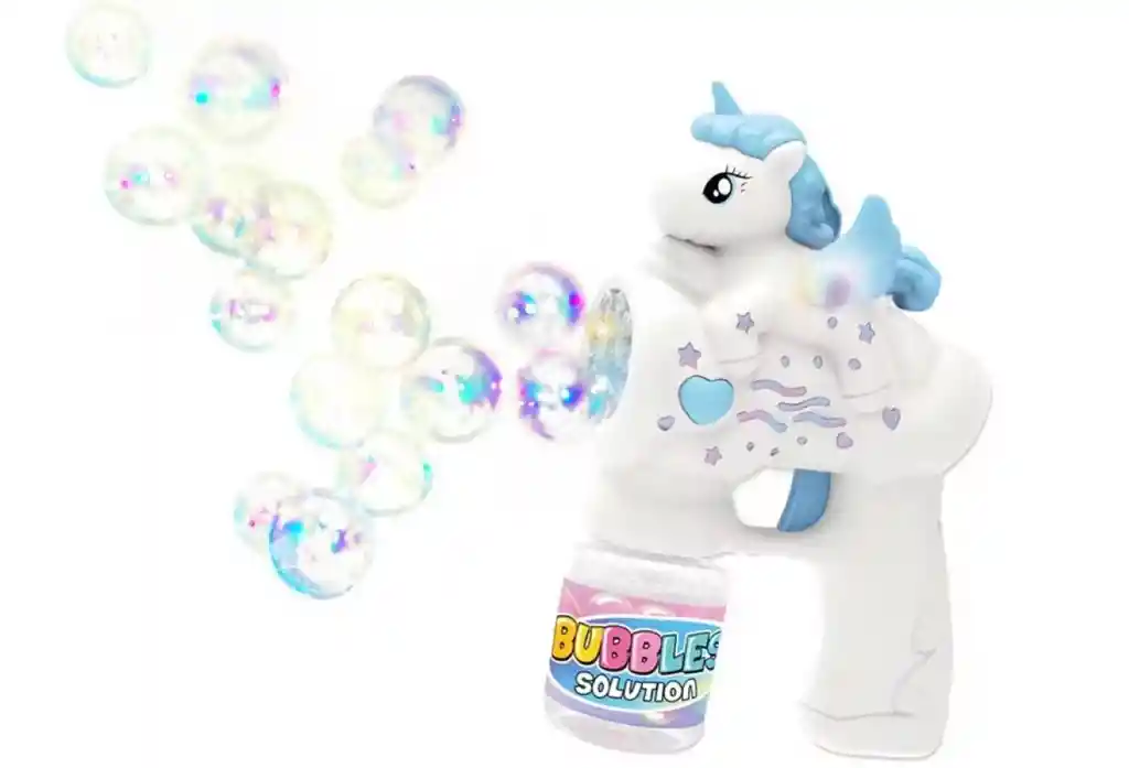 Maquina Burbujas Portatil Diseño Unicornio Para Niños