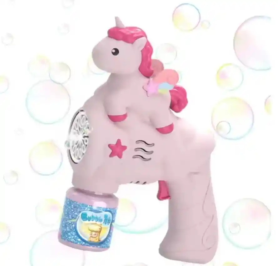 Maquina Burbujas Portatil Diseño Unicornio Para Niños