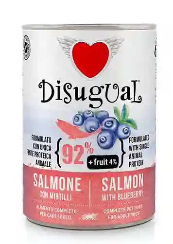 Disugual Dog Fruit - Salmon Y Arandanos Lata Por 400 Gr Alimento Para Perros