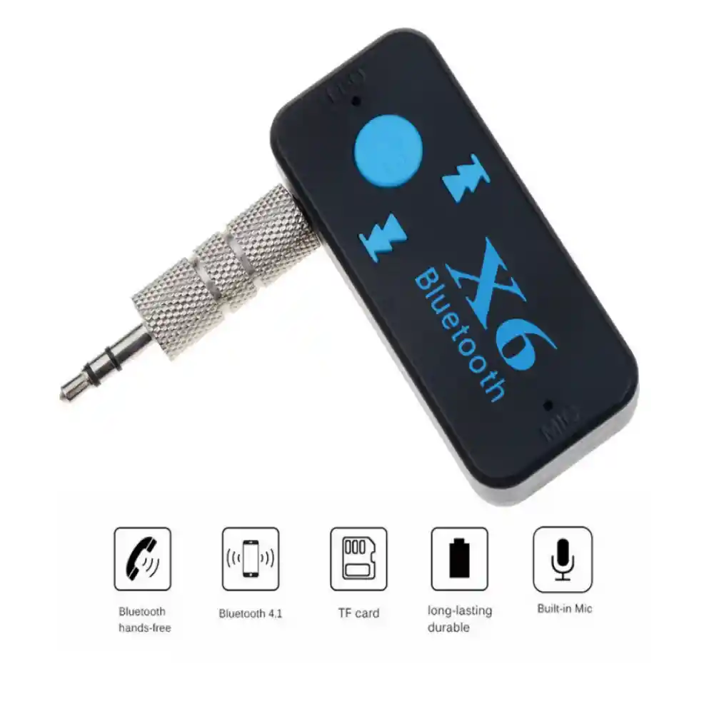 Manos Libres Bluetooth X6 3.5mm Jack Inalámbrico Kit De Carro