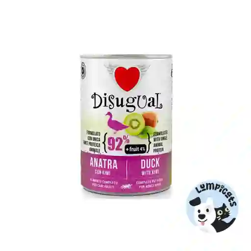 Disugual Dog Fruit - Pato Y Kiwi Lata Por 400 Gr Alimento Para Perros