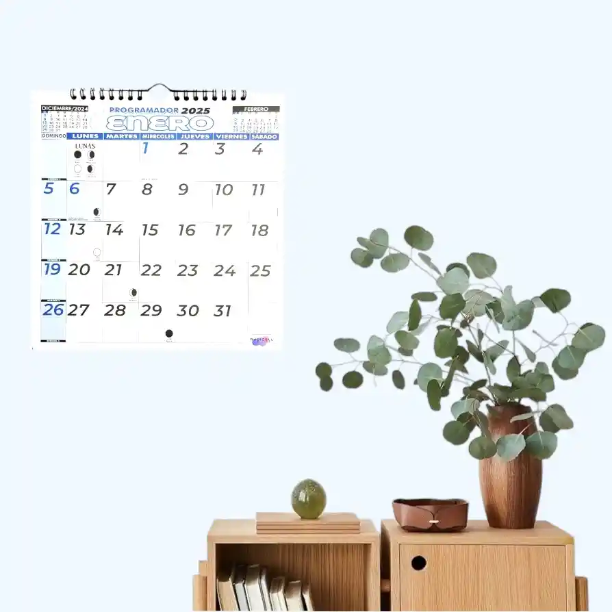 Calendario Programador 2025 Cuadrado 23x23