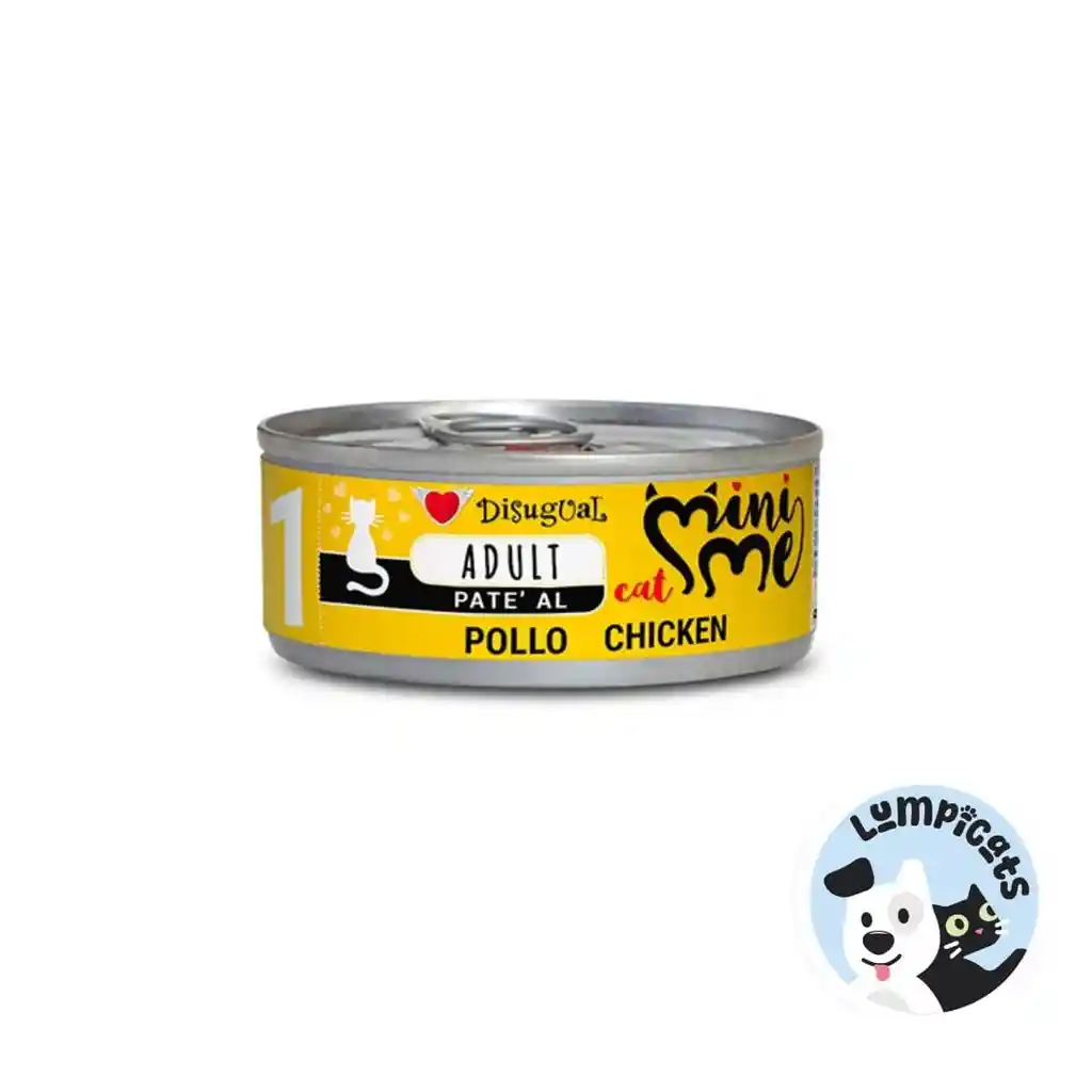 Disugual Cat Mini Me - N1 Pollo Lata Por 85 Gr Alimento Para Gatos