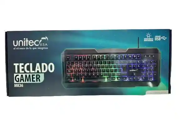 Teclado Gamer Alámbrico Con Luz Led Multicolor Unitec Mk36