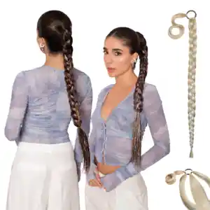 Ponytail Trenza Shinebby 34" - Rubio Vainilla Galáctico