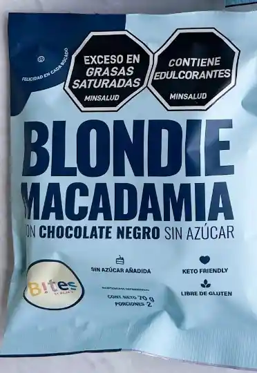 Blondie Macadamia Chocolate Oscuro Sin Azúcar 70g