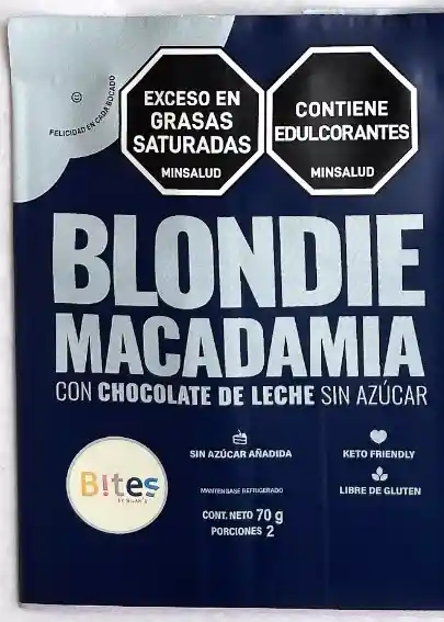 Blondie Macadamia Chocolate De Leche Sin Azúcar 70g