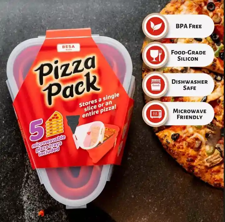 Pizza Pack X5 El Recipiente De Almacenamiento De Pizza Reutilizable