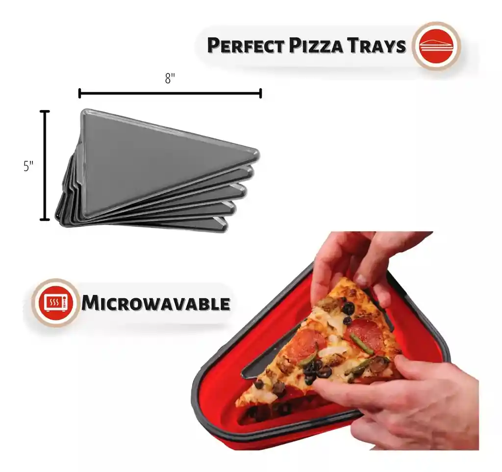 Pizza Pack X5 El Recipiente De Almacenamiento De Pizza Reutilizable
