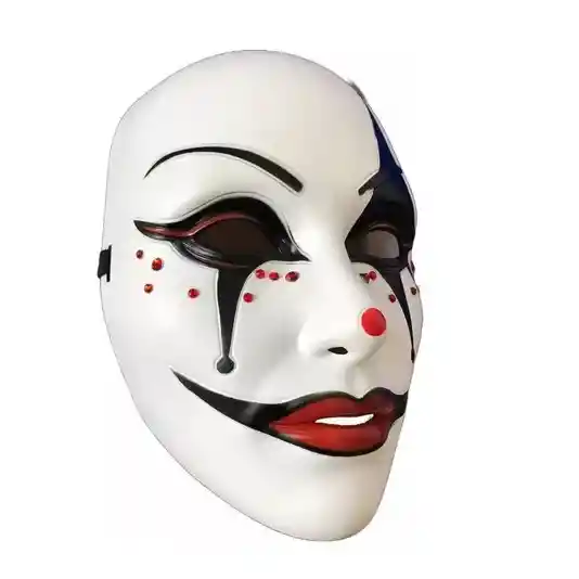 Mascara Arlequín Con Piedras En Pasta Halloween Carnaval Ref: 2144-03