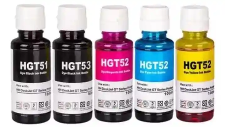 Combo 5 Tintas Hp Gt53 Gt52 Genericas