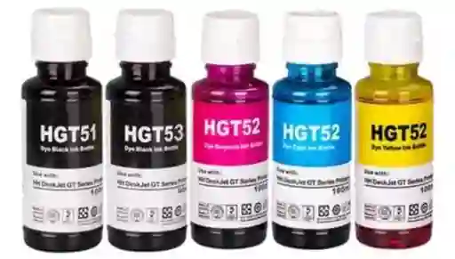 Kit De 5 Tintas Hp Gt53 Gt52 Genericas