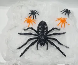 Halloween Telaraña Decorativa Blanca Expandible Con Arañas