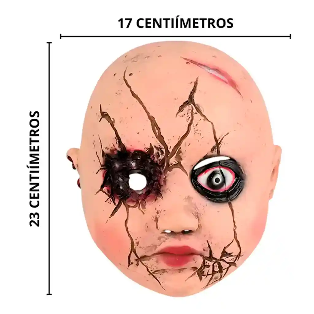 Máscara Latex Niño Bebé Terror Disfraz Halloween Horror