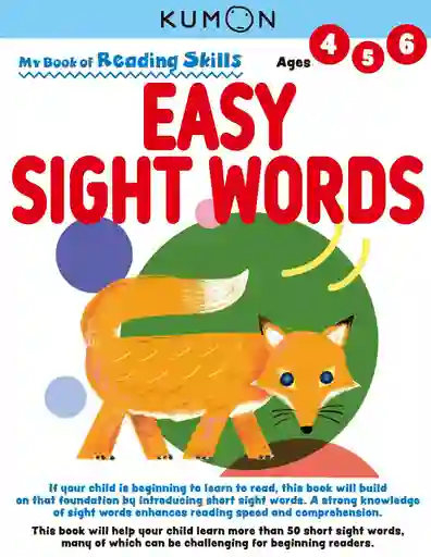 Libro Kumon Actividades Easy Sight Words Niños