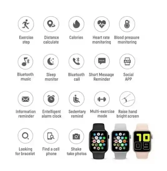 Smartwatch T500 Rosa + I12: El Duo Perfecto De Estilo Y Función