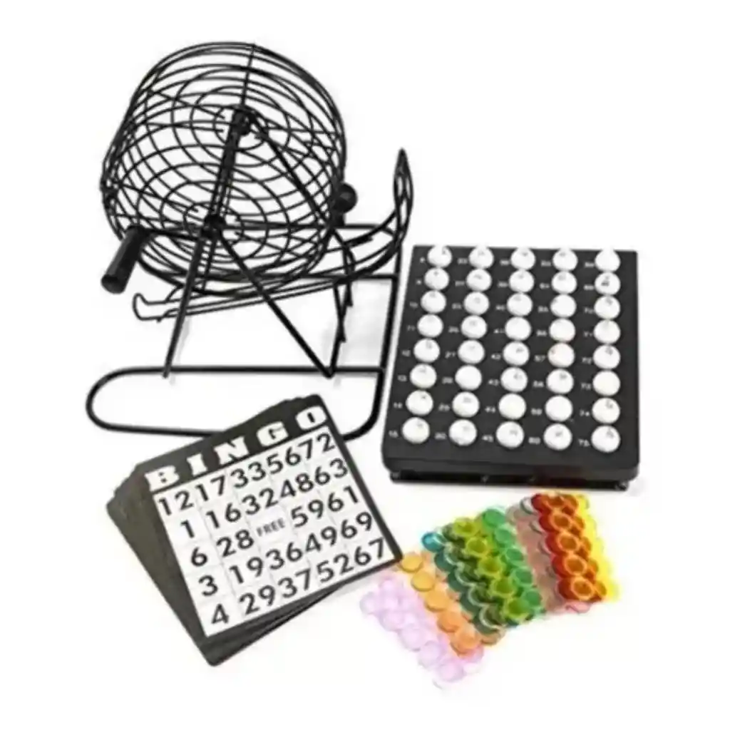 Bingo Set Juego De Mesa Con Balotera