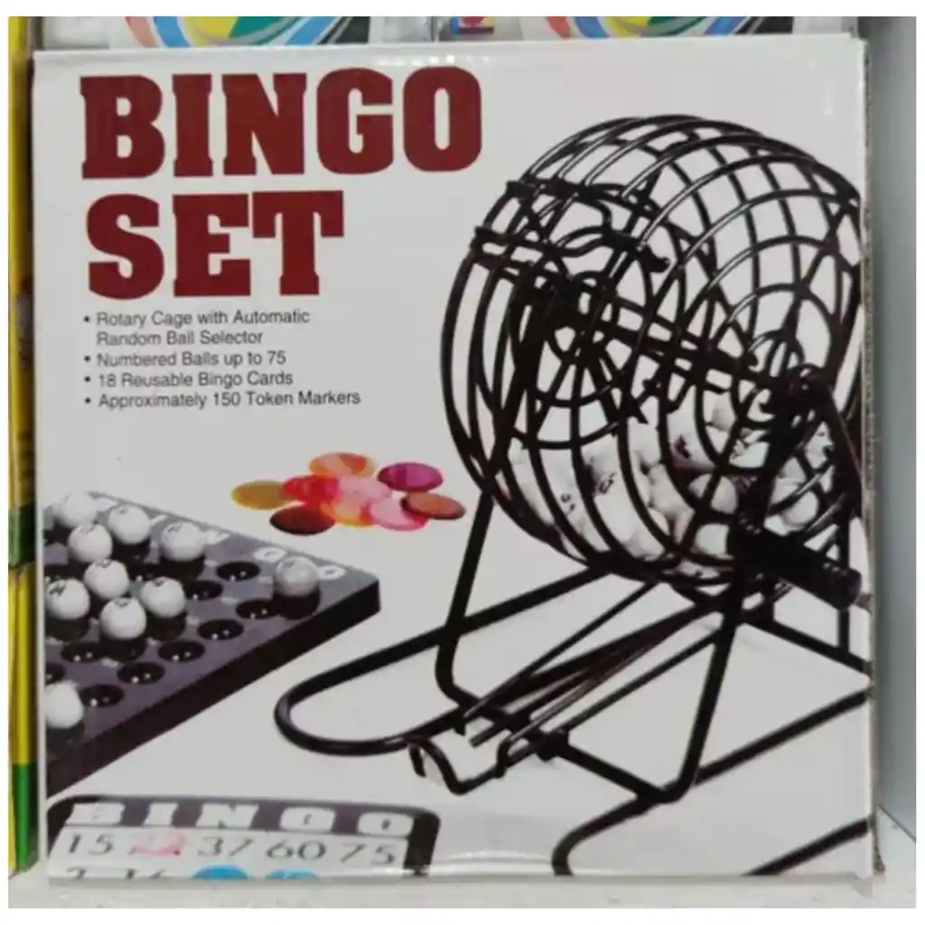 Bingo Set Juego De Mesa Con Balotera