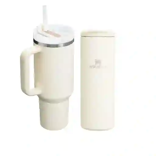 Termo Stanley Vaso Beige 40oz Duo Para Bebidas Frías Y Calientes