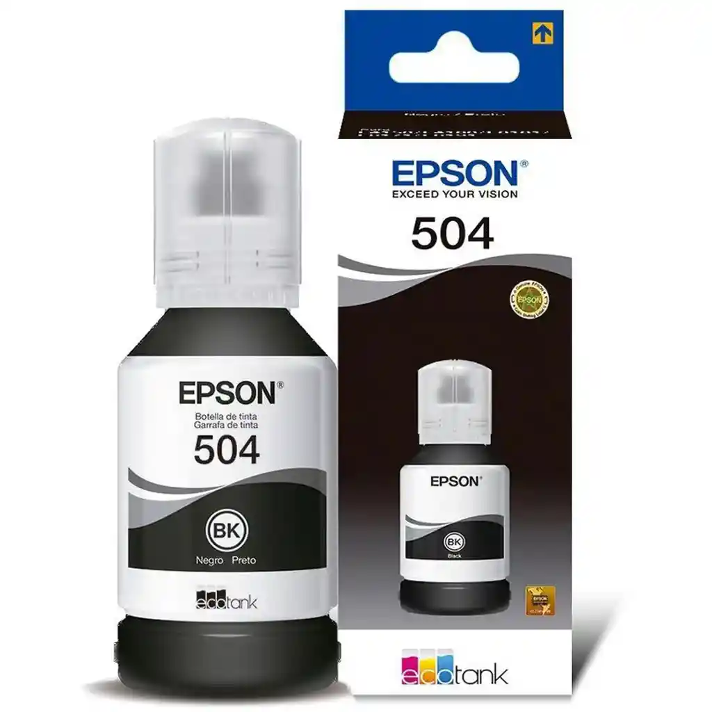 Tinta 504 Epson Para Impresora L4150 L4160 L6191 L6171 Color Negro