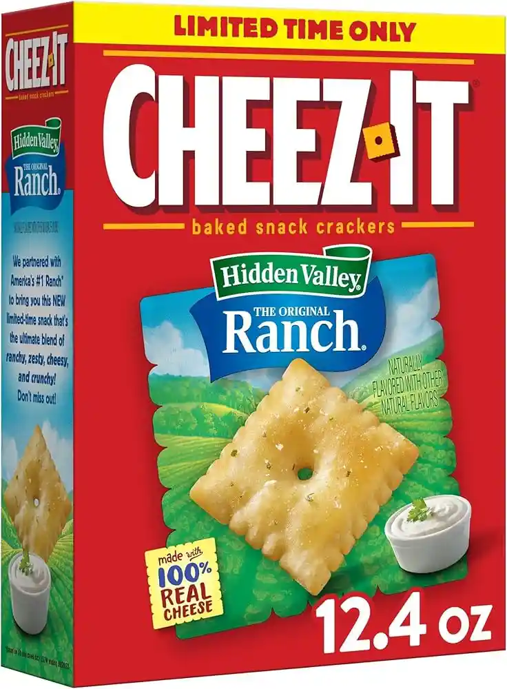 Snack Cheez-it Edición Limitada Hidden Valley Ranch Tamaño Grande 350g