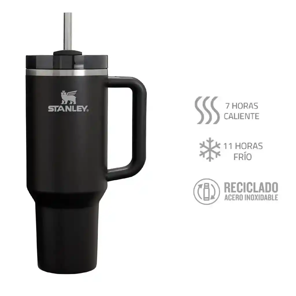 Termo Stanley Vaso Negro40oz Duo Para Bebidas Frías Y Calientes