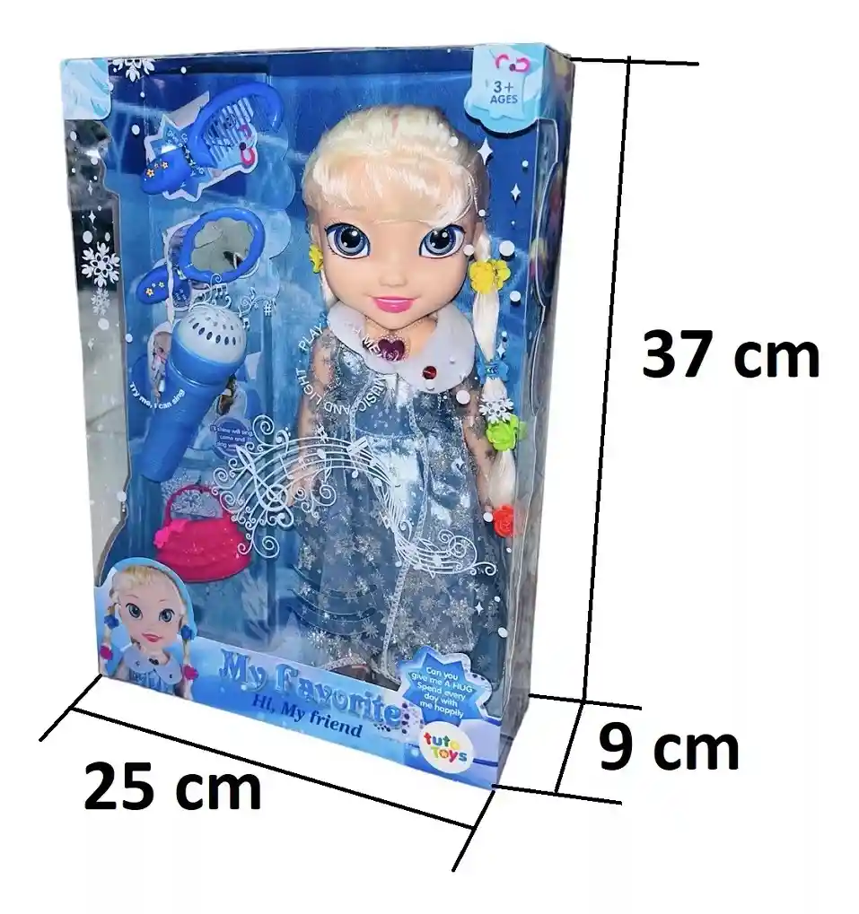 Muñeca Frozen Elsa Con Luces Y Sonido