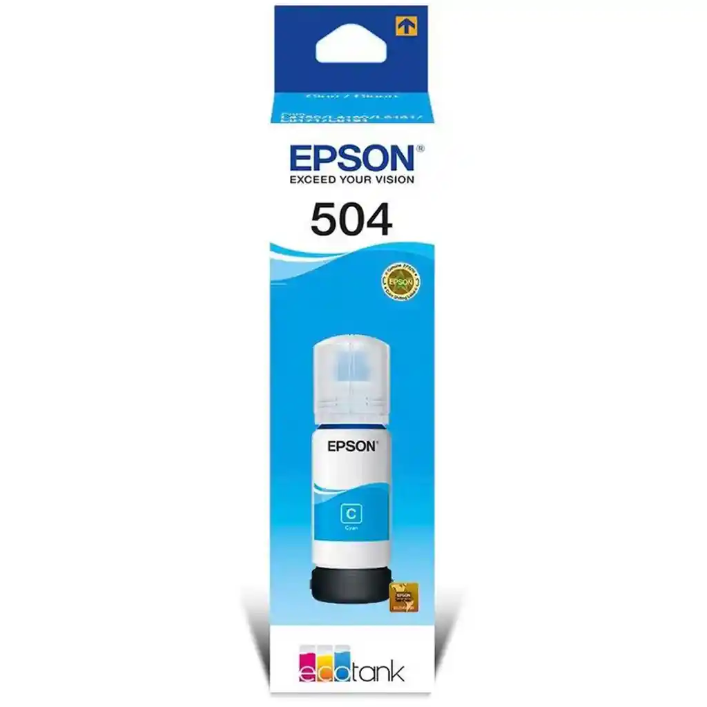 Tinta 504 Epson Para Impresora L4150 L4160 L6191 L6171 Color Cian