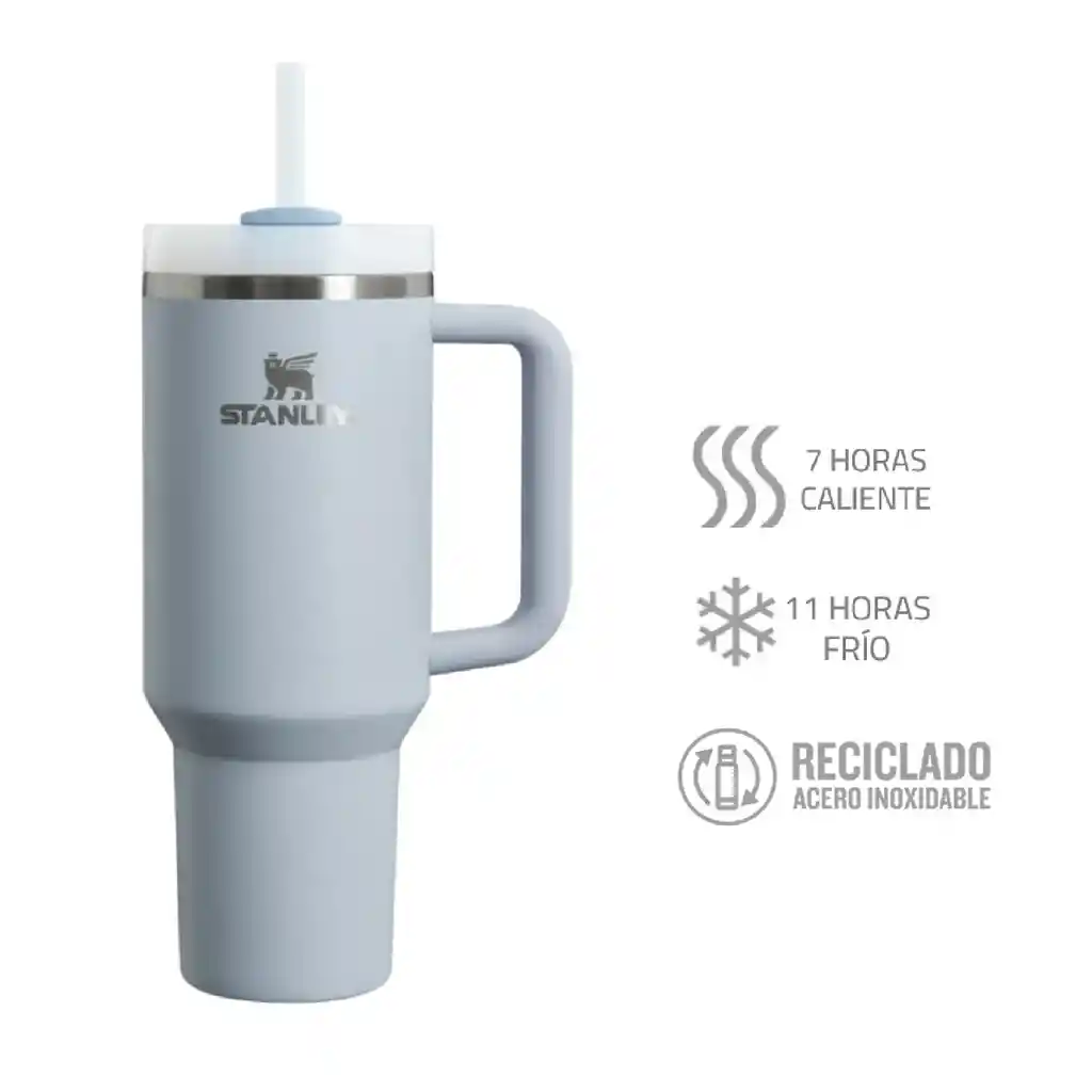 Termo Stanley Vaso Azul 40oz Duo Para Bebidas Frías Y Calientes