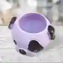 Maceta De Perrito Morado Con Negro