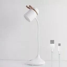 Lampara Led Escritorio Usb Cuello Flexible Tactil Regulable