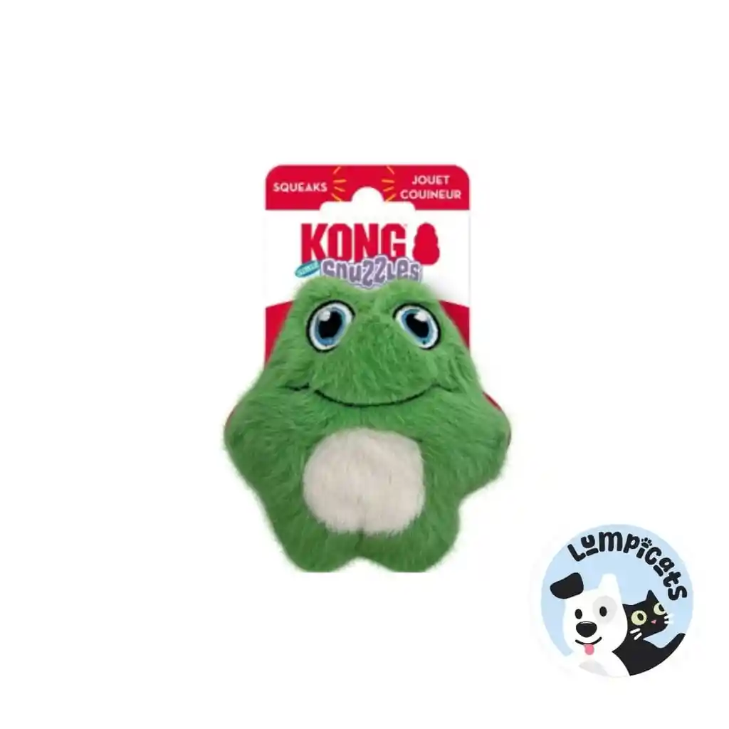 Kong Perro Peluche Snuzzles Mini Sapo Xsmall Juguete Para Perros