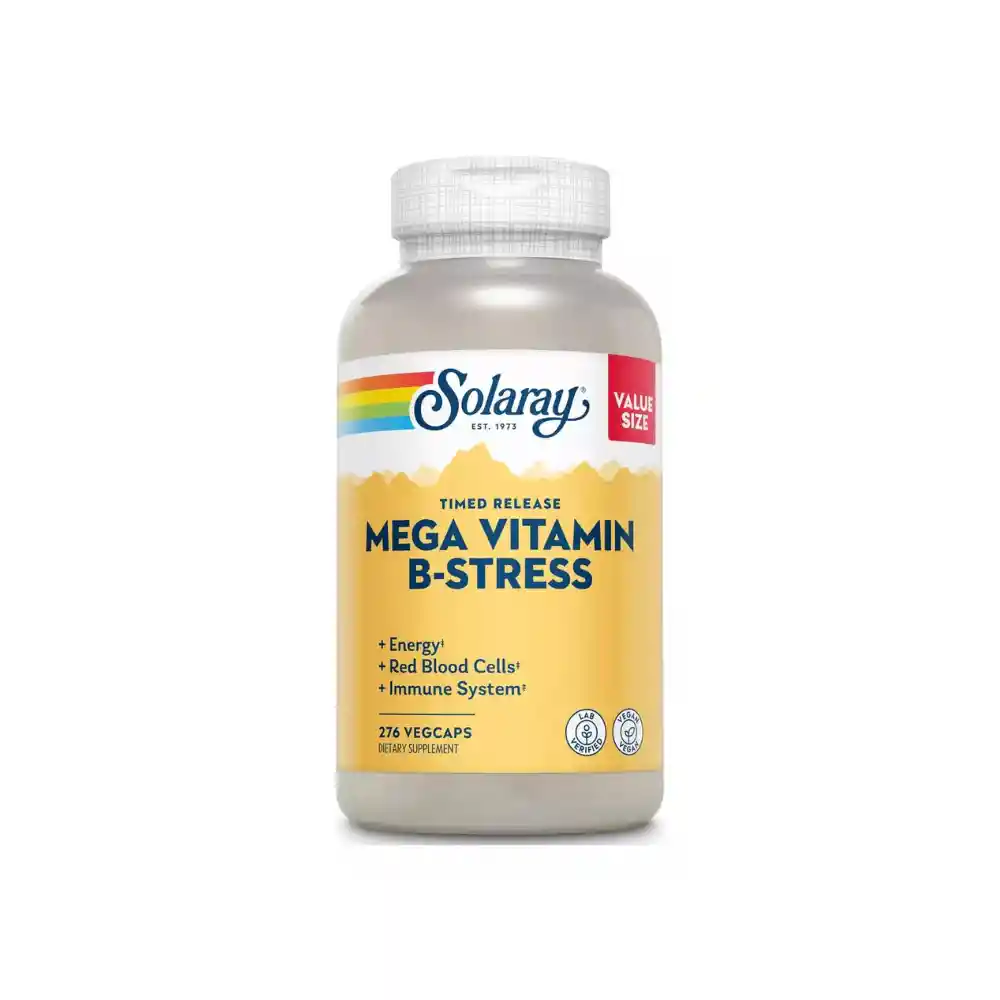 Solaray Mega Vitamina B Estrés 276 Capsulas