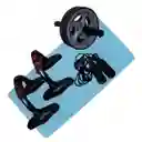 Set De Entrenamiendo Ab 4 En 1 Power , Con 1 Rueda Ejercicios, Par Push Up, Cuerda Salto, Tapete