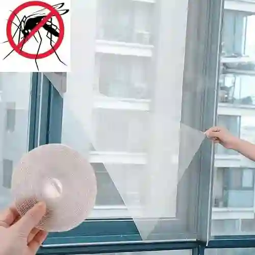Mosquitero Ventana Ajustable 1.30 X 1.50m Malla Y Velcro (blanco)