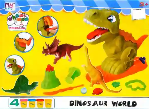 Juego Set Molde De Plastilina De Dinosaurios Para Niños