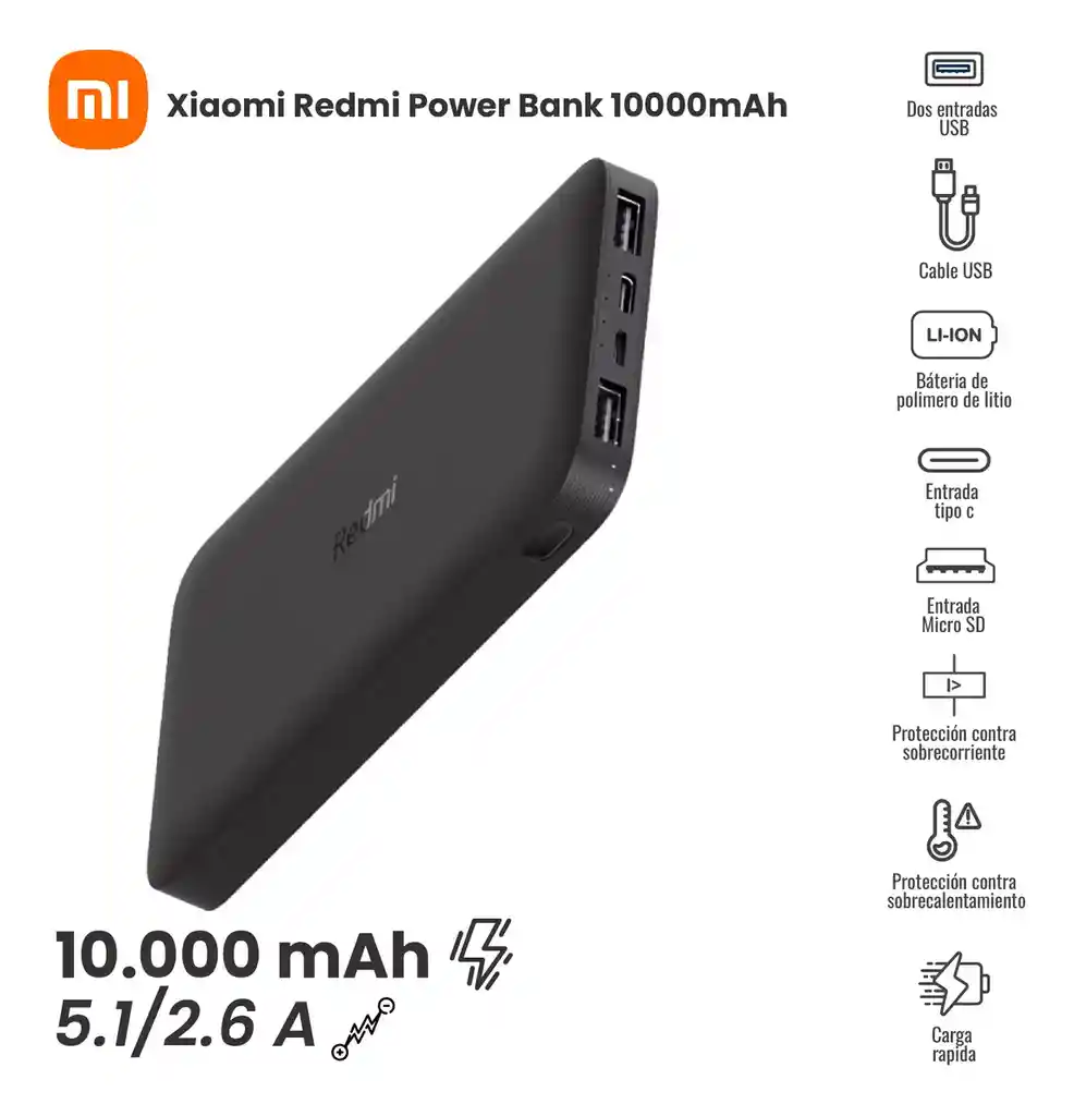 Power Bank 10000mah Redmi Power Bank