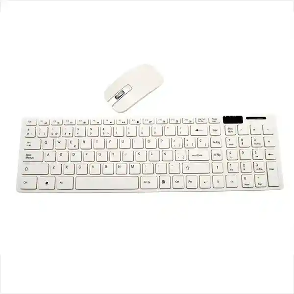 Combo Mouse Teclado Inalámbrico White 10306m