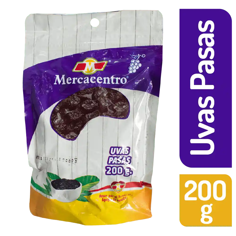 Uvas Pasas Mercacentro 200 G