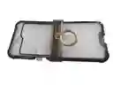 Estuche Para Samsung Galaxy Z Flip 6 Con Anillo Glass Clear / Negro